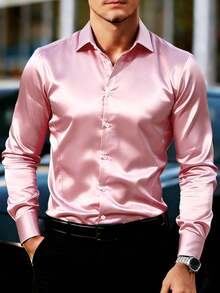 Men Shirt Studs - Rose Red - View 1