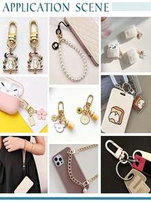 10/20/30/50pcs Zinc Alloy Rotating Lobster Clasp Key Ring Metal Spring Swivel Hook, For Making Keychains, Handmade Lanyards, Bag Accessories, Key Chain Connectors And Jewelry Making DIY Keychain Accessories - Keychain - View 4