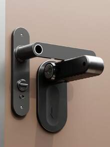 1pc Easy Install Pet Door Handle Safety Lock, Universal Plastic Door Latch, Drill-Free Security Locking System, No Electricity Or Battery Required - A - View 8