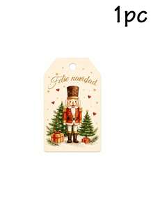 Custom Vintage Christmas Gift Tags With Text, Personalized Holiday Greeting Card Tags, Festive Nutcracker Christmas Hanging Decor, Customized Gift Labels, Customizable Present Tags, Christmas Party Decor, Holiday Gift Wrap Accent, Home Decor, Family - Style C - View 8