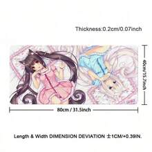 1pc Leather Desk Mat Anime Cute Kawaii Girl Mouse Pad For Office Gaming And Keyboards Non-Slip Large Waterproof Oil Stain Resistance Leather Mousepad - View 10