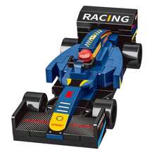 Formula Basic Racing Car Building Blocks - marineblau - Übersicht 1