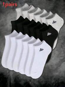 1/5/10/15/20/30 Pairs Unisex Sports Socks, White/Black/Grey Short Socks, Invisible Socks, Minimalist Fashion, Suitable For Daily Casual Wear, Random Color Style - Multicolor - View 5