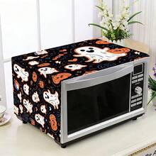 1pc Halloween Microwave Dust Cover, Home Oven Rack Dust Cover, Washable Dust Cover, Home Food Machine Dust Cover, Highly Attractive Kitchen Storage Cabinet Dust & Stain Cover - Solid Color - View 4