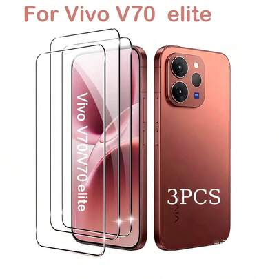 3 miếng kính cường lực bảo vệ màn hình cho Y39 /Y 21 5G /Y 29 V70 /V70 Elite /X300 Ultra /X300 PRO/ X200 /200 Pro / V 60 /60 Lite /V50/ V50 Lite, kính cường lực cong độ phân giải cao 9H, kính cường lực bảo vệ màn hình phẳng cho dòng Y/ V/X