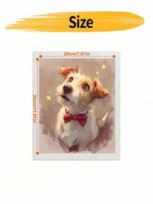 DIY Adorable Dog With Red Bow Tie (Frameless 8x12 / 16x20 Inches) Paint By Numbers Kit(Acrylic) Arts & Crafts For Adult Beginners, Home Wall Decor, And Creative Holiday Gifts For Pet Lovers - Sets - View 8