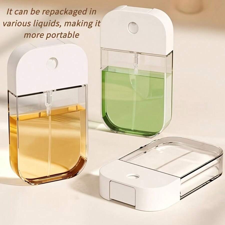 2pcs 1.58oz Mini Spray Bottles (With Fine Mist Nozzle) Card Spray Bottles - Transparent PVC-Free Plastic Material, Fragrance-Free Portable Travel Cosmetic Spray, Suitable For Facial Care, Plant Watering And Home Cleaning. Durable Stylish Design, Compact Spray Bottles - Multicolor - View 1