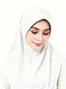 1PC Women's Instant Muslim Hijab - MSL352 White - View 33