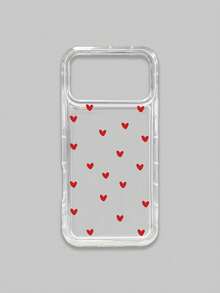 Luxury Heart Element Fashion Shockproof Heart Pattern 1pc Red Heart Pattern Transparent Shockproof Phone Premium Case Compatible With IPhone & Galaxy Cases Phone Cases Galaxy Protective Cover Compatible With IPhone 17/17 Pro/17 Pro Max/16/16 Pro Max Spring Birthday Gift - Multicolor - View 45