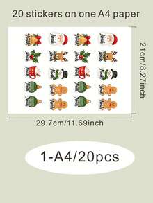 20-200pcs Custom Christmas Name Stickers, Personalized Gingerbread Stocking Tree Gift Labels, Festive Holiday Style, Customized Gift Stickers, Customizable Name Labels, Christmas Gift Wrapping Decor, Holiday Party Favors, Christmas Stickers - Style B - View 15