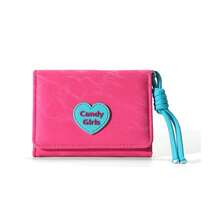Heart Candy Wallet, Minimalist Lanyard Wallet, Women's Short Trifold Wallet, Perfect Gift Choice - Multicolor - View 8