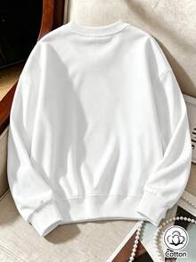 Women's Retro Graphic Crew Neck Pullover Sweatshirt - Loose Fit Long Sleeve Tee With Vintage Character Print & Lettering, - White - View 6