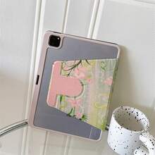 1pc Vintage Pink Lily Orchid Lotus Floral 360° Rotating Tablet Protective Case, Compatible With A16 2025, Compatible With Samsung Galaxy Tab S9 FE/S8 Plus/S7/S10, Compatible With OPPO Pad, Compatible With Huawei MatePad, Compatible With Vivo Pad, Compatible With Honor Pad, Compatible With Xiaoxin Pad - Multicolor - View 7