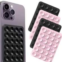 1 buah Stiker Ponsel Silikon dengan Perekat Kuat, Dapat Dicuci dan Digunakan Kembali, Dudukan Ponsel Tanpa Lem, Kompatibel dengan Sebagian Besar Ponsel, Cocok untuk Cermin Kamar Mandi, Dinding, Meja, Selfie, Menonton Film, dan Bebas Genggam, Aksesori Ponsel Portabel Multi-Warna - 24 buah pengisap - View 5