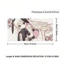 Extra Large Leather Computer Mouse Pad, Extra Large Multiple Sizes Genuine Leather Touch Mouse Pad, Cute Y2k Anime Girl Table Mat, Student Meal Mat, Desktop Office E-Sports Mat, Anti-Slip And Waterproof, Suitable For Study Desks And Leather Pads - View 13