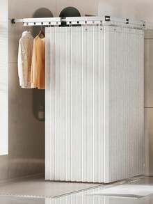 Foldable Shower Curtain Rod, Upgraded And Thickened Aluminum Alloy Material, 360 ° Foldable Design, Rust And Moisture Resistant, Suitable For Balcony And Bathroom Drying Racks, Space Saving, Easy To Store, Adaptable To Various Wall Shapes - Multicolor - View 10