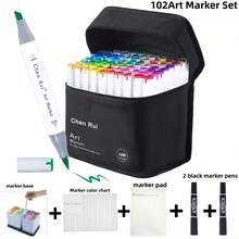 50-168 Colors Doul-Tip Art Marker Pens Set,With Brush And Chisel Tips,Permanent Sketching Markers Suitable For Coloring,Drawing,Painting,Sketching,Perfect Gift For Friend,Artists,Student And Family,Back To School,First Day Of School - Multicolor - View 18