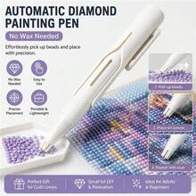 1pc Automatic Diamond Painting Bead Dispenser Pen - Wax-Free Automatic Bead Placer, Suitable For 2.8mm Round Drills, Anti-Clogging Fast Loading & Precise Placement, Ergonomic Diamond Painting Accessory, Suitable For Beginners And Professional Crafters - Christmas, Halloween, Easter, Birthday, New Year, Holiday Gifts, Festive Trinkets (Random Color) - Multicolor - View 6