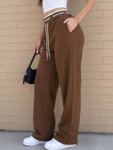 Women Pants - Coffee Brown - View 3
