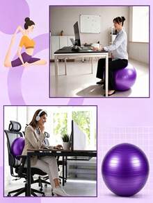 Thickened Explosion‑Proof Yoga Ball, Multiple Colors Available. Sizes Of 65/75/85 Cm Fit Different Heights. It Features Anti‑Slip Textures, Pressure‑Resistant And Durable, Suitable For Home Fitness, Pilates And Postpartum Recovery Training. - A - View 9