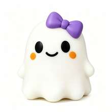Extra Large Cute Ghost Squishy Stress Relief Toy, Halloween Spooky Cute Ghost Soft Squeeze Sensory Pressure Relief Toy, Collectible Desk Decor, Suitable For Classroom, Home, Halloween Birthday Party Gift - Multicolor - View 11