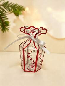Transparent Heat-Pressed Floral Pattern Vase Gift Box PVC Party Gift Box Chocolate Packaging Box Wedding Candy Box Birthday Party Gift Box Creative Handheld Gift Box - Multiple Styles - View 11