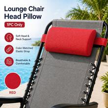 1pc Zero Gravity Chair Replacement Headrest, Universal Soft Neck Support Pillow, Adjustable Strap, Breathable Comfortable Headrest, Suitable For Outdoor Leisure Lounge Chairs, Patio And Beach Lounge Chairs - Multicolor - View 16