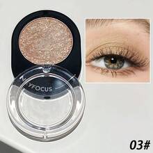 Topper de Sombra Cintilante Individual, Glitter Fino Suave em Tom Neutro Rosa-Dourado, Fórmula Construível e Misturável, À Prova d'Água e de Suor, Cria um Olhar Natural e Brilhante para Maquiagem de Encontro Diário - Multicolorido - Visão 3