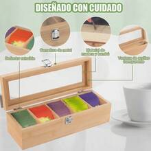 Vmingo 5-Compartment Kitchen Organizer Box For Bags - Apricot - View 2