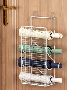 No-Drill Wall-Mounted Hair Tool Storage Rack, Bathroom Cabinet Door Hair Dryer & Curling Iron Holder, Iron Hair Styling Tool Wall Organizer - Multicolor - View 10