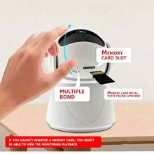 1pc/2pcs Indoor WiFi Security Camera 1080P, PTZ 355° Rotation 90° Tilt Smart Home Monitoring Camera With Two-Way Audio, Motion Detection, Sound Alarm, Baby & Pet Monitoring Camera, TF Card Cloud Storage 2.4G WiFi IP Camera - White - View 5