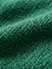 SEREN Women's Vintage Back V-Neck Single-Breasted Knit Cardigan, Autumn/Winter New Loose Slouchy Sweater Jacket, Daily Wear - Green - View 10