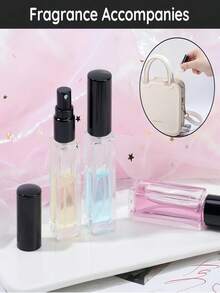 10ml Perfume Spray Bottle, High-End Luxury Transparent Glass Travel Perfume Atomizer, Refillable, Empty Small Spray Bottle, Perfume Sample Spray Container, Cosmetic Essential Oil Dispenser Bottle. Refillable Empty Perfume Spray Bottle, Portable Travel Cosmetic Dispenser Container, Used For Perfume Sample Storage. Square Perfume Dispenser Bottle. Suitable For Outings, Shopping, Outdoor Gatherings, Travel - Multicolor - View 8