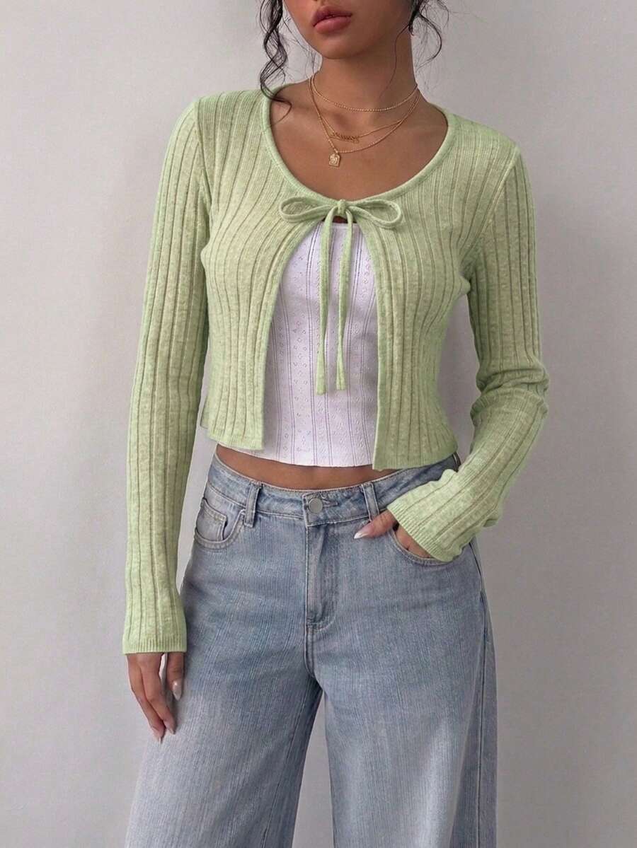 Women Cardigans - Mint Blue - View 1