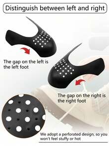 1/3/6 Pairs Anti-Wrinkle Shoe Toe Protector Pads, With Anti-Wrinkle Divider To Prevent Shoe Creasing, Lightweight Durable, Comfortable Breathable, Back To School Essential, Shoe Anti-Wrinkle Tool, Dormitory Essential - Multicolor - View 4