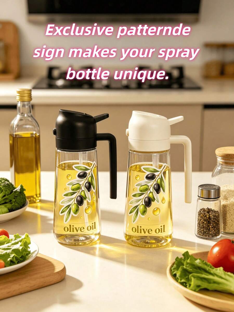 2-In-1 Oil Sprayer And Pourer, Pp Olive Oil Spray Bottle With Handle, Dual-Use Oil Dispenser And Sprayer For Kitchen Cooking And Frying. The Unique Design Makes Your Oil Sprayer Stand Out.