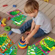 24pcs Christmas Tree DIY Stickers - Create Various Holiday Tree Patterns With Decorations And Stars, An Interactive Puzzle Toy To Promote Brain Development, Suitable For Children's Parties, Gift Wrapping, Classroom Activities, Christmas And Holiday Gifts - Mixed Color - View 4