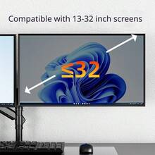 Lenovo A720 Pneumatic Full‑Motion Monitor Stand, Articulating Multi‑Direction Rotatable VESA Mount Bracket, One‑Hand Smooth Adjustment, Cable Management, Space‑Saving Ergonomic Riser For Large‑Screen Home Office Display - View 10