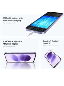 Xiaomi Redmi Note 17 智慧型手機 全球版 7700mAh 電池 45W 快速充電 6.99 吋 FHD+ 護眼 AMOLED 螢幕 Corning®Gorilla® Glass 7i 強大 Snapdragon 6s 4G Gen 2 IP65 防塵防水 - 黑色 - 查看 2