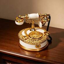 1PC Vintage Heart-Shaped Telephone Music Box Acrylic Flat Printing Craft, Living Room Bedroom Home Decor Ornament, Suitable For Christmas And Wedding, Premium Birthday, Anniversary, Thanksgiving Gift For Family, Friends, Couples - 1PC - View 5