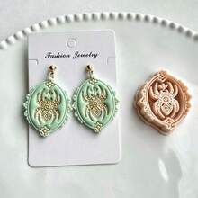 Halloween Series Polymer Clay Molds, Halloween Element Shaped Soft Clay Jewelry Making Molds, Handmade Earring Making Molds - Apricot - View 8
