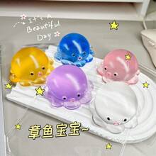 1PC Realistic Octopus Squid Squeeze Toy, Super Soft Stress Relief Slow Rebound Cute Highly Attractive Decompression Gadget - Multicolor - View 3