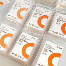 1/3pcs Transparent Small Card Sleeves, 56x87/63.5x88cm, PP Material, Minimalist Portable, Suitable For Celebrity Album Cards, Photo Collection, ID Card Storage, Bank Card, School Card Holder, Document Sleeve, Christmas Collection Gift - Multi-color - View 2
