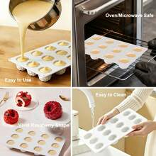 3D Raspberry Silicone Mold For Mousse Cake, 12-Cavity Fruit Pudding Raspberry Mold, Fruit Silicone Baking Mold For Baking Cakes, Pudding, Ice Cream (12-Cavity Raspberry) - View 8