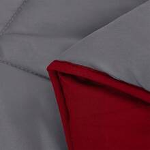 Soft Quilted Polyester Comforter With Reversible Design And Diamond Stitching, Comfortable Bed Filling, Available In Sizes 180x240cm, 220x240cm, And 240x260cm - Red - View 5