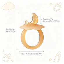 Mordedor de silicona para bebé, barra de dentición con forma de anillo, juguete de masticar con múltiples texturas para el periodo de dentición, fácil de limpiar, disponible en múltiples colores - Multicolor - Ver 10