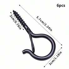Screw-In Eye Hook With Spring Door Lock, Self-Tapping Metal Safety Hook, Suitable For Walls, Wood, Camping, Kitchen, Closet, Dorm, Used For Hanging String Lights, Plants, Cookware, Decorations, Keys, Indoor And Outdoor Multi-Purpose Hook Hardware - View 18