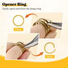6-Compartment Storage Box With Gold Open Jump Rings Jewelry Making Kit, 4-10mm Silver Open Jump Rings, With Pliers, Tweezers And Ring Opener, For Jewelry Repair, DIY Necklace, Bracelet, Earring, Keychain Making - Multicolor - View 5