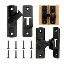 2pcs Sliding Door Lock Latch, Right Angle Door Lock Sliding Door Bolt, Suitable For Garden, Kitchen, Window, Indoor, Outdoor Doors 90/180 Degree Sliding Door Bolt Lock - CC - View 2