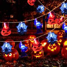 1PC 3M 20LED Witch Spider Pumpkin String Lights, Suitable For Halloween Decoration, Holiday Lighting, Party, Room, Haunted House, Bar Decoration, Patio[Battery Box] - Witch Spider Pumpkin - View 5
